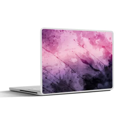 Produktbild von MuchoWow® Laptop Aufkleber Sticker Cover Aquarell - Lila - Schwarz 40x30 cm - Laptop Dekoration - Selbstklebend