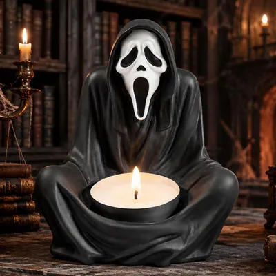 Zdjęcie produktu dla Silikonowa forma na świece "Halloween, Żniwiarz", wymiary: 8,7 x 9,1 cm