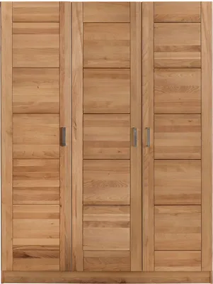 Produktbild von Kleiderschrank Türen Holz Kernbuche teilmassiv Natur geölt 3-türig Pia
