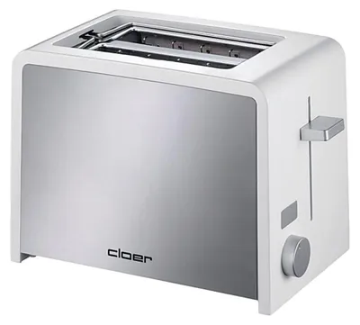 Obrázek produktu pro Cloer Toaster 3211, 2 krajíců, Stříbrná, Bílá, 306 mm, 180 mm, 210 mm, 1,7 kg