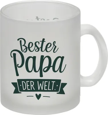 Produktbild von Bester Papa der Welt Glas Tasse