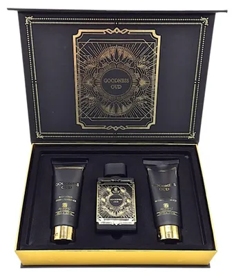 Produktbild von Goodness Oud Parfum-Set mit Body Lotion & Shower Gel – Orientalisch Würzig