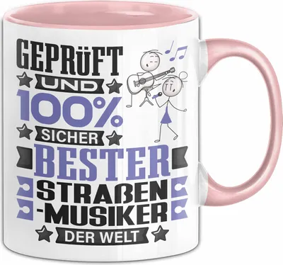 Produktbild von Straßenmusiker Geschenk Lustiger Spruch für Straßenmusiker Geschenkidee Bester Straßenmusiker Der Welt (Rosa)