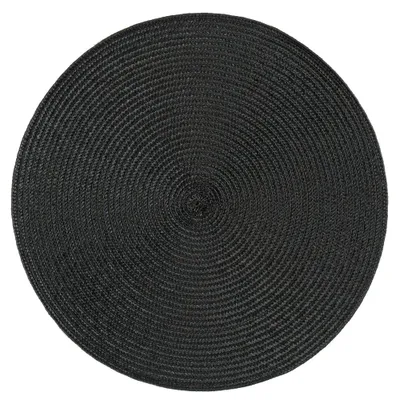 Produktbild von Platzset Polypro Schwarz rund ca. 35 cm Ø abwaschbar Tischset Platzdeckchen