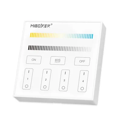 Obrázok produktu pre LED Solution Mi-Light RF Nástenný diaľkový ovládač pre CCT LED pásiky, 4-kanálový B2
