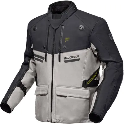Produktbild von Modeka Atlaz Motorrad-Textiljacke, hellgrau/schwarz, 3XL