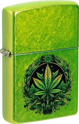 Obrázek produktu pro Benzínový zapalovač Zippo Lurid color, Cannabis Leaf 60007389, nenaplněný
