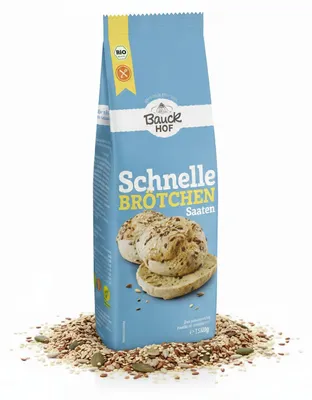 Obrázok produktu pre Bauck Mühle 414338, Chlieb, 500 g, Oat flour* gluten-free 35%, cornstarch*, brown millet wholegrain flour*, sesame seeds*, oat bran*..., 375 kcal, 1577 kJ, 8,4 g