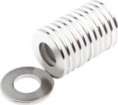 Zdjęcie produktu dla Magnes Neodymowy Pierścieniowy 30x15x2 mm N38 komplet 5 sztuk