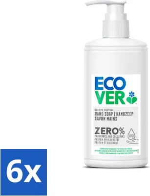 Produktbild von Ecover - Handseife ZERO - Duftfrei - 250 ml - Vorteilspack - 6 Stücke