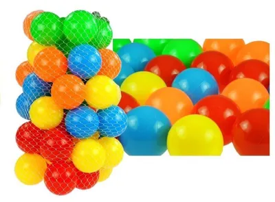 Produktbild von 50 Bunte Plastikbälle Für Bällebad Fünf Farben Spielzeug