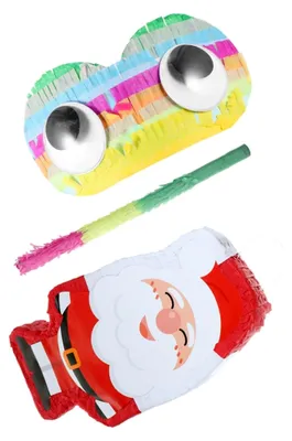 Produktbild von Weihnachtsmann-Piñata aus Papier für Weihnachtsfeiern und Partys