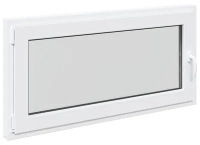Zdjęcie produktu dla Okno piwniczne vidaXL RISOR 120 x 60 cm, PVC i szkło, białe