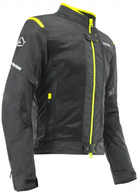 Produktbild von Acerbis Ramsey Vented Motorrad Textiljacke Farbe: Schwarz/Neon/Gelb, Grösse: M