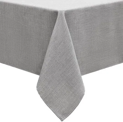 Obrázok produktu pre Ľanový obrus, štvorcový, 140 x 220 cm, svetlosivý, prateľný, vodoodpudivý
