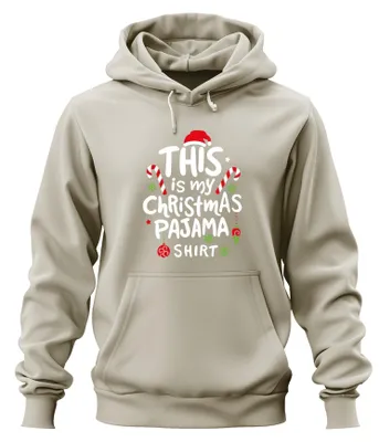 Obrázok produktu pre Toto je moje vianočné pyžamové tričko - Christmas Xmas Christmas Uni mikina s kapucňou, Nature, XXL