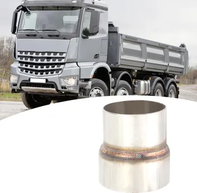Obrázek produktu pro Nerezový redukční adaptér pro výfukové potrubí, 7,6 cm na 8,9 cm, vhodný pro Mazda