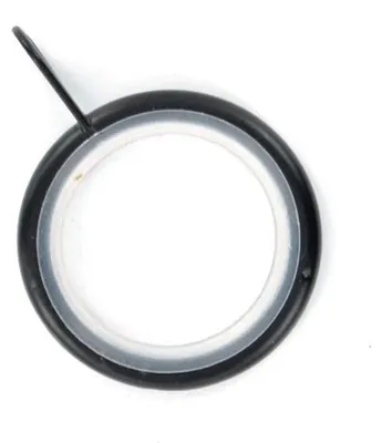 Zdjęcie produktu dla Merriway BH05502, pierścień do zasłon, średnica 23 mm, czarny, 24 sztuki, ciche działanie