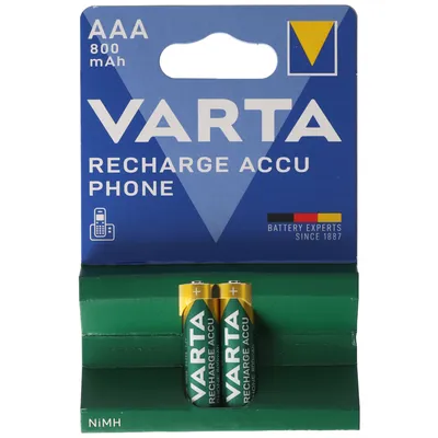 Obrázok produktu pre Varta RECHARGE telefónna batéria AAA HR03 800mAh 2ks.