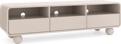 Produktbild von BETTSO ALVION 160 cm RTV-Schrank – Minimalistischer TV-Schrank mit Push-to-Open-System und kugelförmigen Beinen in Kaschmir