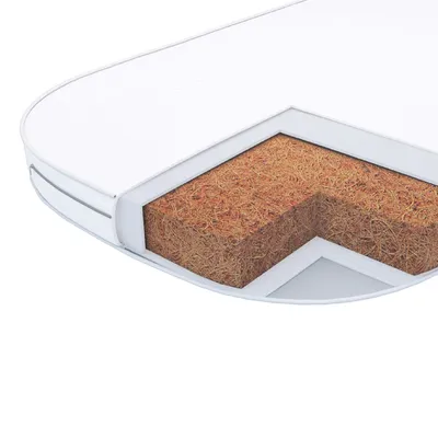 Produktbild von Veres Kindermatratze Kokosnuss für die Wiege Monaco (80x60x7 cm) - Weiß