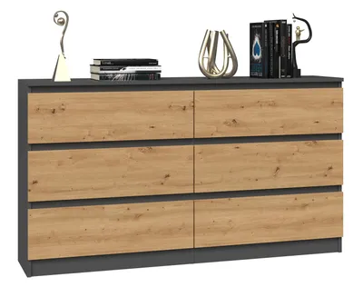 Immagine prodotto di Cassettiera con cassetti larga TAAVI - rovere artisan / antracite