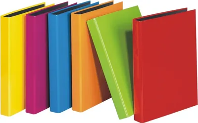 Produktbild von Ringbuch Velocolor A4 25mm 2 Ringe A4 farbig sortiert Packung mit 10 Stück