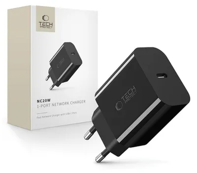 Obrázek produktu pro Síťová nabíječka Tech-Protect Nc20W Usb-C 1 Port Pd20W - černá
