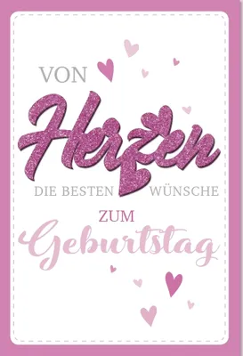 Produktbild von Geburtstag - Glückwunschkarte im Format 11,5 x 17 cm mit Umschlag