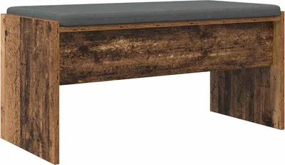 Obrázek produktu pro Chodbičková lavice s polštářem Staré dřevo 83 x 38 x 40 cm