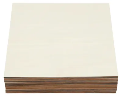 Obrázek produktu pro 30 kusů překližkových desek z lípy – neošetřené dřevo – 40 × 40 cm – tloušťka 3 mm – pro řezání laserem a ruční práce – přírodní barva