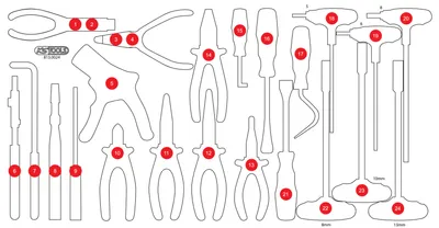 Image de KS TOOLS 813.0024-97 Garniture en mousse pour boîte d'assortiment