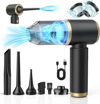 Produktbild von Handstaubsauger, 5000Pa Handstaubsauger Akku Kabellos, 4 In 1 Leistungsstarker Auto Staubsauger Stark mit Waschbar HEPA-Filter Beutellos per Auto, Haus
