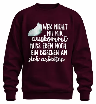 Zdjęcie produktu dla Kto się ze mną nie dogada śmieszne powiedzenie sarkazm ironia bluza uni , bordowy, L