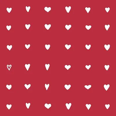 Produktbild von Servietten, 3-lagig 1/4-Falz 33 cm x 33 cm "Hearts"