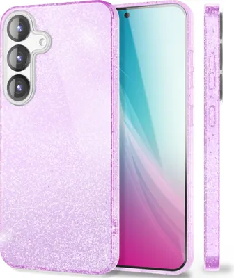 Produktbild von NALIA Glitzerhülle für Samsung Galaxy S25 – Funkelnder Glitzer-Look & Grip – SHINEPOP (Silikon Case) – Marke aus Berlin – Violetttraum