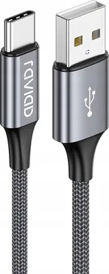 Obrázok produktu pre Kábel RAVIAD USB-C, 1 m, čierny
