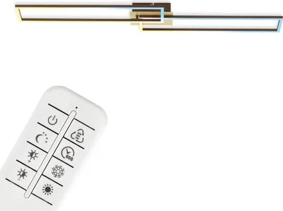 Produktbild von Briloner Leuchten FRAME - Wand-& Deckenleuchte - 3145017 - Inkl. Fernbedienung - CCT Farbtemperatursteuerung - Nachtlichtfunktion - Memoryfunktion - 110 x 24,8 x 7,8 cm