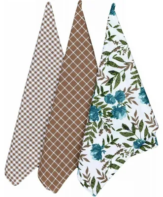 Zdjęcie produktu dla Ściereczki bawełniane 45x70 cm Gardena niebieskie, 3 szt