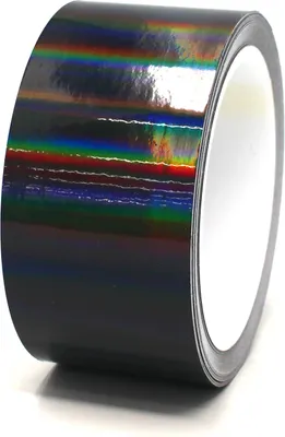 Produktbild von 10m Zierstreifen 50mm Hologramm Schwarz Dekorstreifen Auto Motorrad Boot Modellbau Klebestreifen