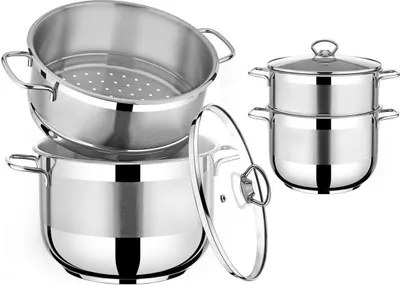 Produktbild von Urban Living 6 Liter Couscous-Topf Ø 22 cm Edelstahl Kochtopf 31320