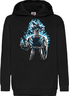 Obrázek produktu pro Dětská Mikina S Kapucí Anime Manga Dragon Anime Manga Ball Z Goku Super Saiyan 02 Goku Super, 7-8 Jahr - 128 / Černá