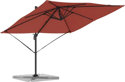 Zdjęcie produktu dla vidaXL Parasol Roma czerwony 286 x 284 x 265 cm Aluminium i poliester