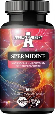 Produktbild von Spermidin 600mg aus Weizenkeimextrakt - 60 Kapseln - 60 Tage Vorrat - Unterstützt gesundes Altern - Nahrungsergänzung von Apollo's Hegemony