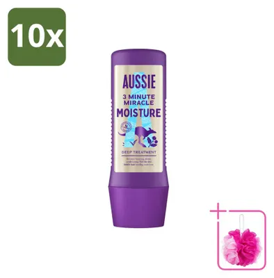 Image de 10 masques capillaires Aussie "3 Minute Miracle Moisture" - 225 ml - Lot de 10