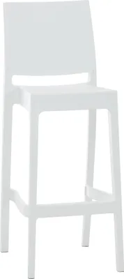 Produktbild von TPFLiving Barhocker Maybrit Kunststoff Weiß