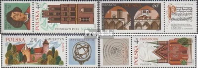 Produktbild von Briefmarken Polen 1971 Mi 2088Zf-2091Zf (kompl.Ausg.) mit Zierfeld postfrisch Fremdenverkehr