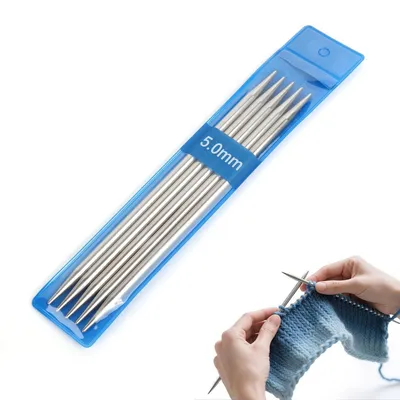 Produktbild von Stricknadeln Nadelspiel Edelstahl 5,0 mm 15 cm 5 Stück