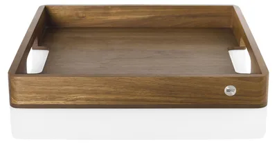 Produktbild von AdHoc Serviertablett Serve Square, Akazienholz/Walnussholz,  L: 40 cm, B: 40 cm, H: 5 cm