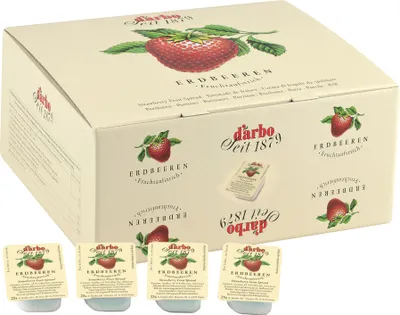Produktbild von Darbo Erdbeeren Fruchtaufstrich 100 Portionen x 25g